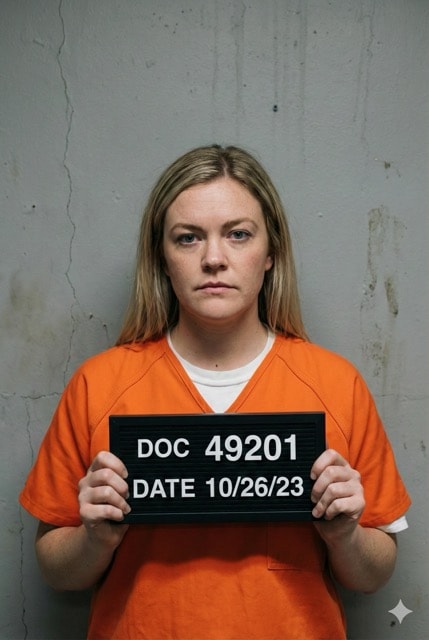 Prison Mugshot AI portrait example