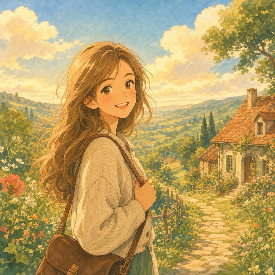 Ghibli Style AI portrait example