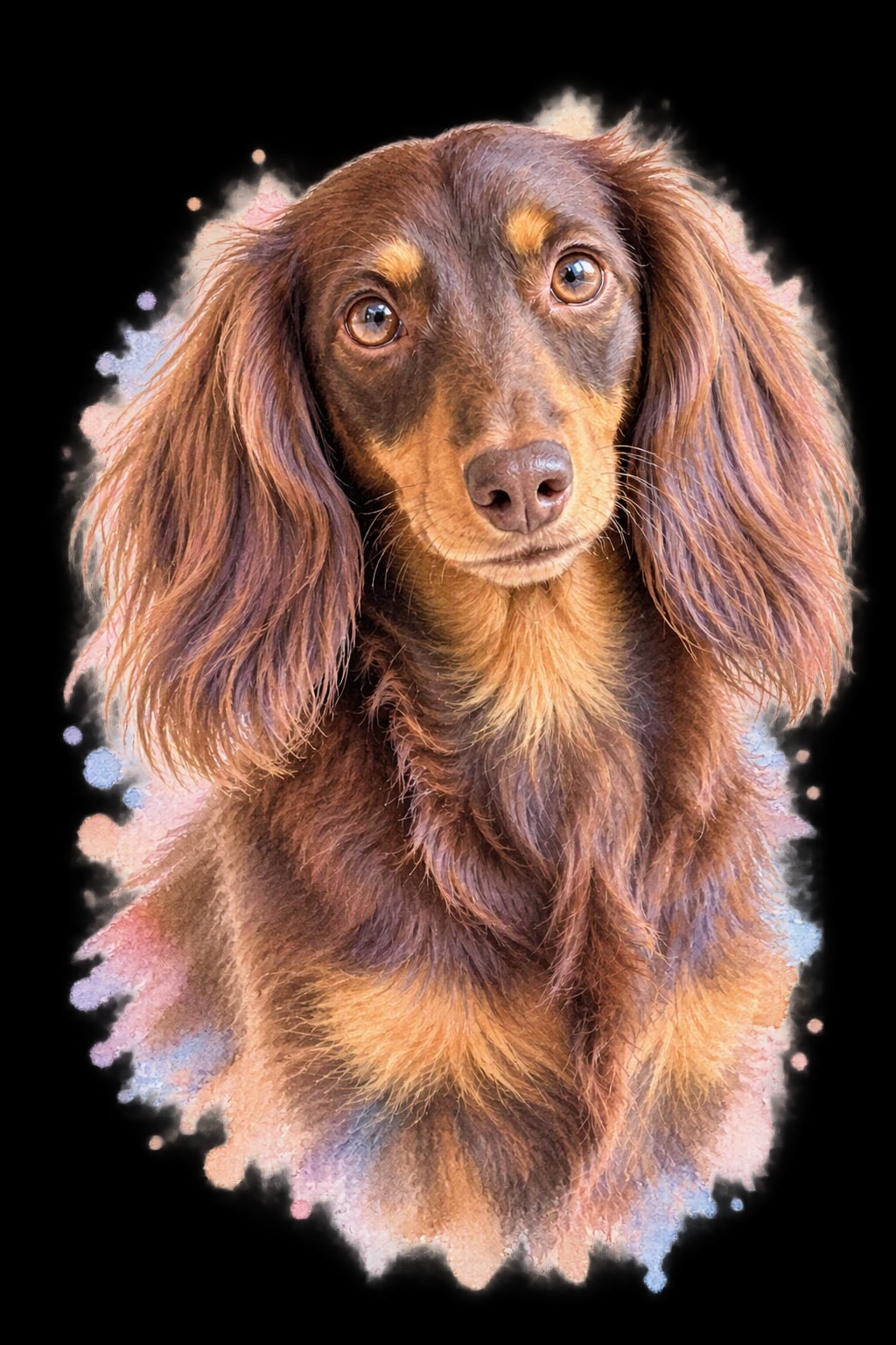 Pastel Watercolor AI portrait example