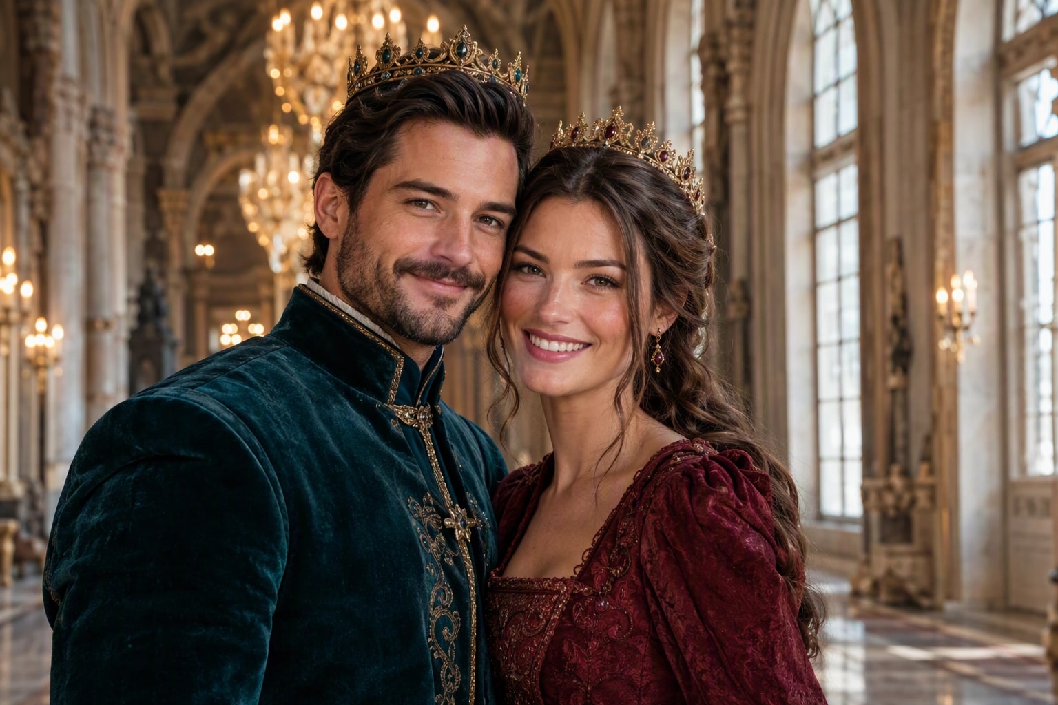 Royal Couple AI portrait example