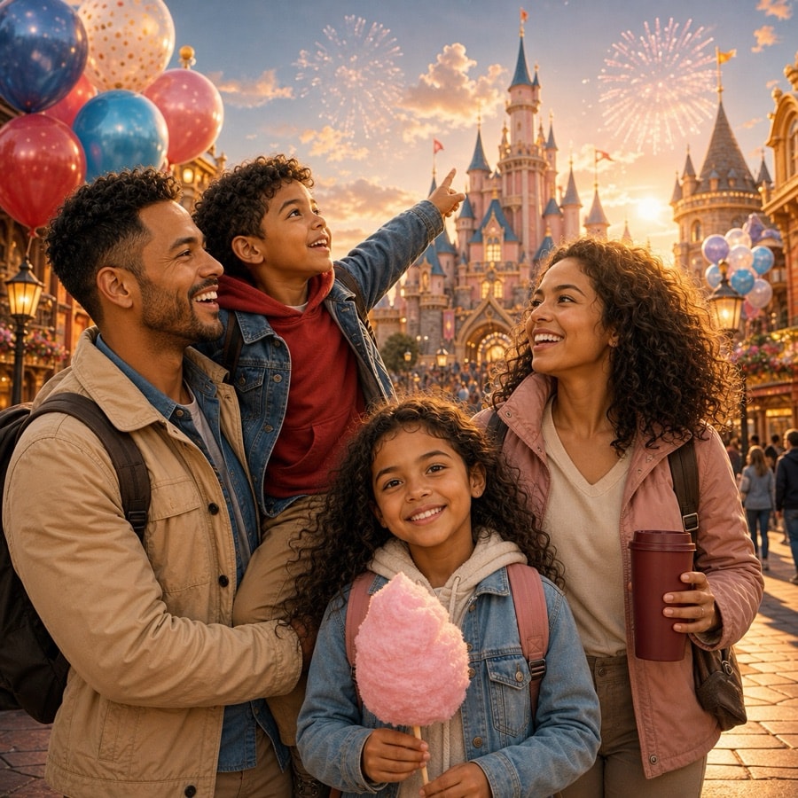 Theme Park Trip AI portrait example