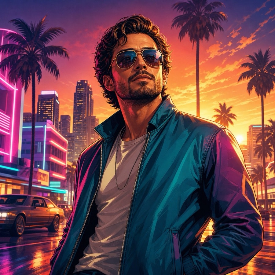 GTA Theme AI portrait example