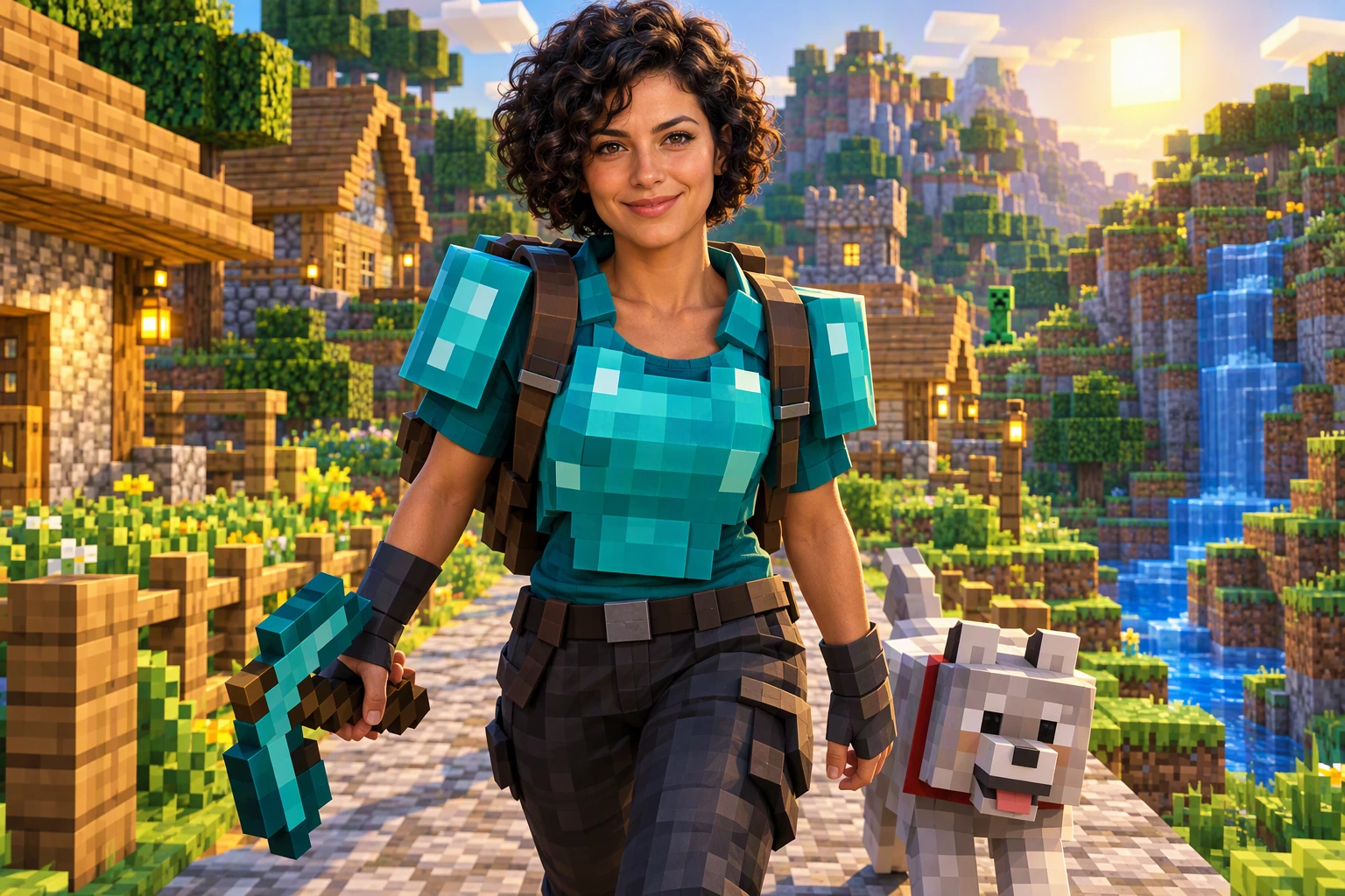 Minecraft Adventure AI portrait example