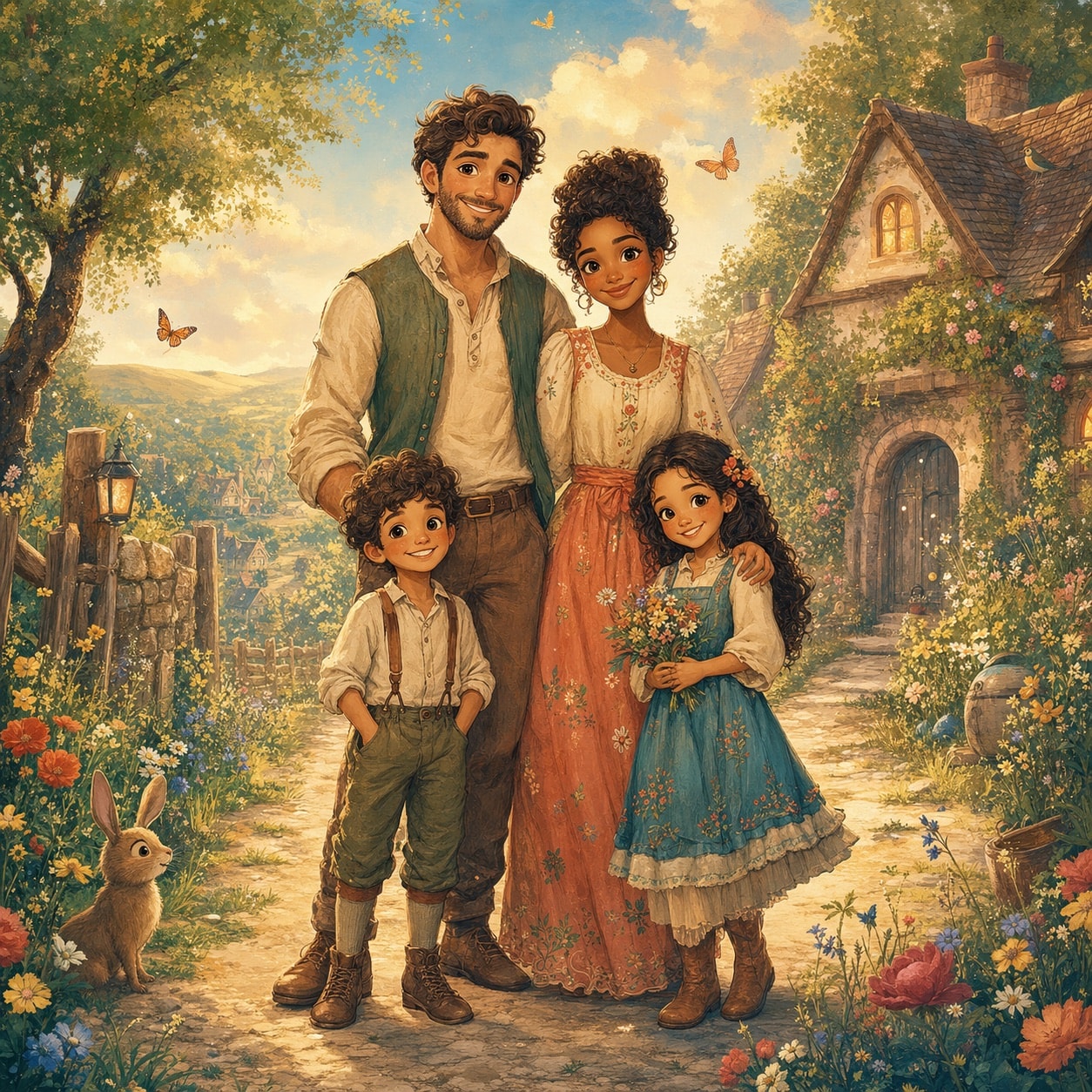 Storybook Family AI portrait example