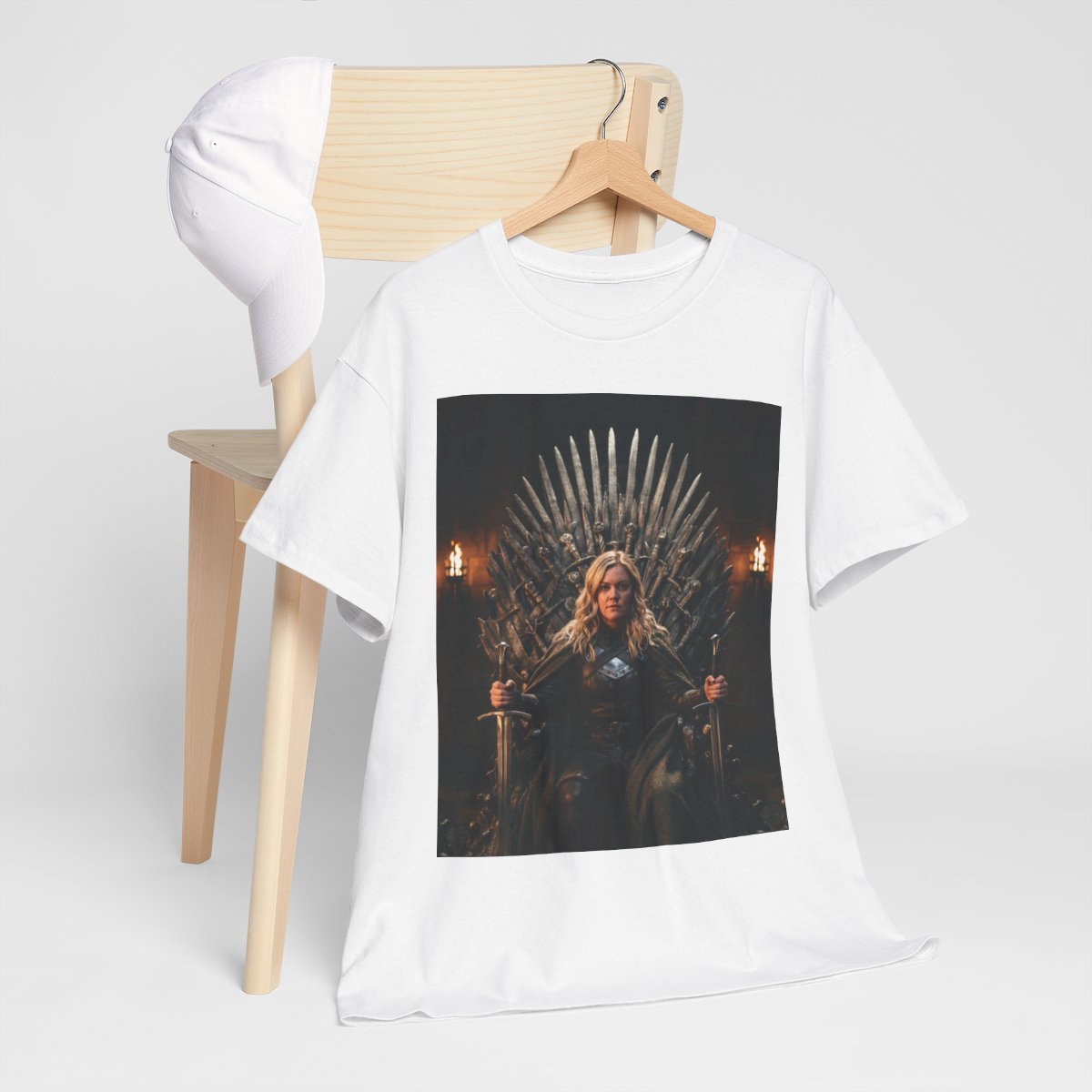 Custom product mockup showing AI cartoon art on a t-shirt and mug - 1.tshirt_got.jpeg